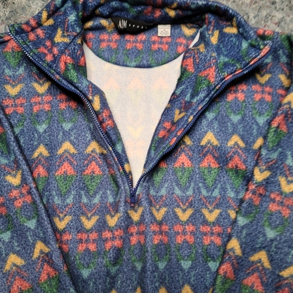 vtg Aztec western fleece jacket - Picture 3 of 5